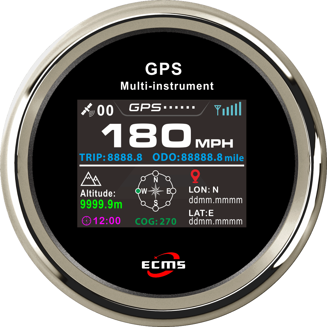 ECP/ECP2-TFT GPS速度/高度仪表